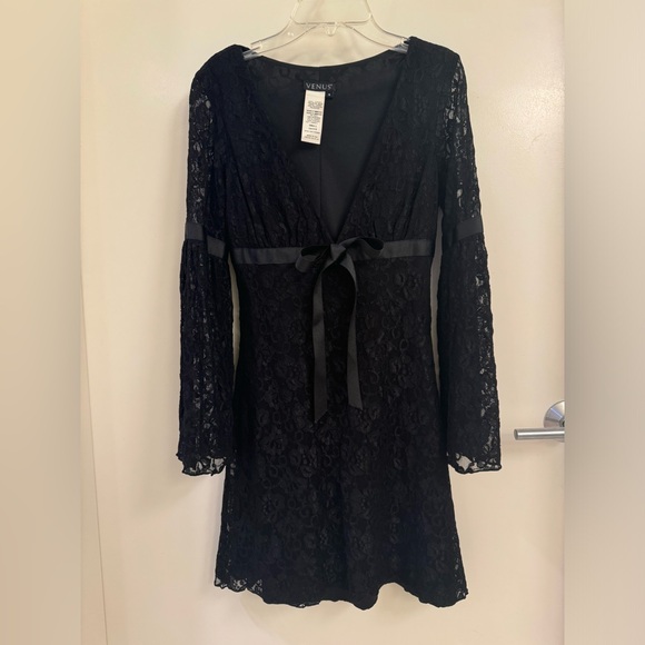 VENUS Dresses & Skirts - Elegant Black Lace Dress - Size Small. New, Never Worn!